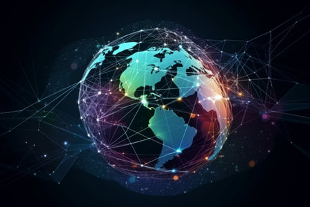 international information sharing communication satellites or Internet of Things technologies generative ai.の素材
