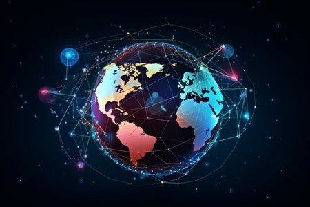 international information sharing communication satellites or Internet of Things technologies generative ai.の素材