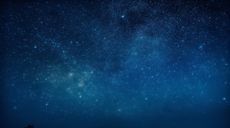 Forest against the night sky or Star Field At Night backdrop of silhouettes of trees, generative AI.の素材