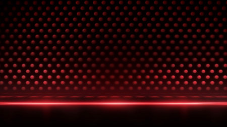 Dark red stretch of LED lights futuristic technology backgroundの素材
