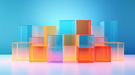 abstract geometric background translucent glassの素材