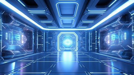 Future science and technology scene digital space backgroundの素材