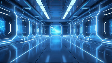 Future science and technology scene digital space backgroundの素材