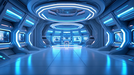 Future science and technology scene digital space backgroundの素材