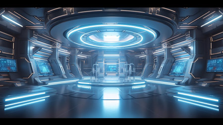 Future science and technology scene digital space backgroundの素材