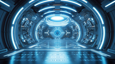 Future science and technology scene digital space backgroundの素材