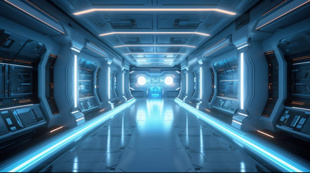Future science and technology scene digital space backgroundの素材