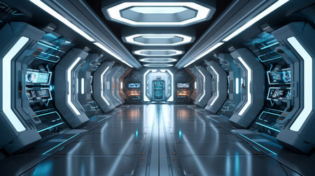 Future science and technology scene digital space backgroundの素材