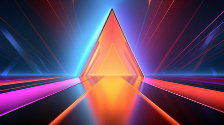 Sleek minimal futuristic background with prism colorの素材