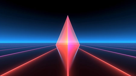 Sleek minimal futuristic background with prism colorの素材