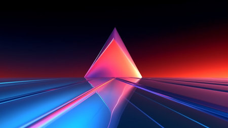 Sleek minimal futuristic background with prism colorの素材