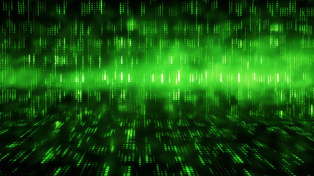 Digital binary code matrix backgroundの素材