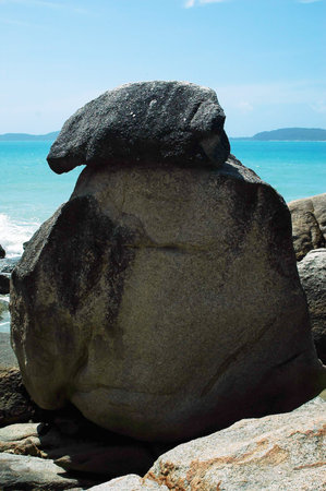 waves hitting the rocks Andaman Thailand