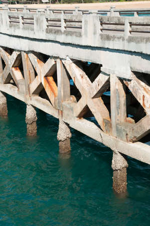 Bridge in the seaの写真素材