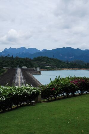 Dam in the beautiful province in Thailandの写真素材