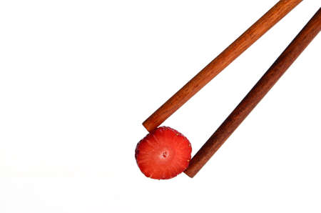 strawberry over white backgroundの写真素材