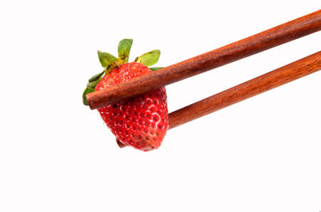 strawberry over white backgroundの写真素材