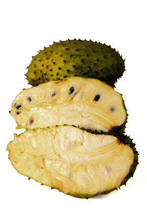 Tropical Fruit, Soursop Isolated On White Backgroundの写真素材