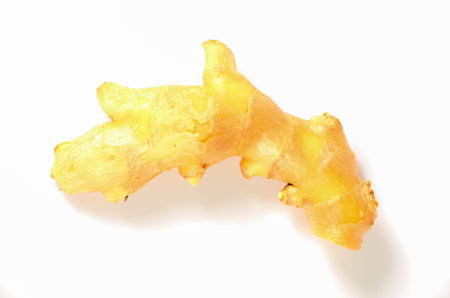 fresh ginger on a white background