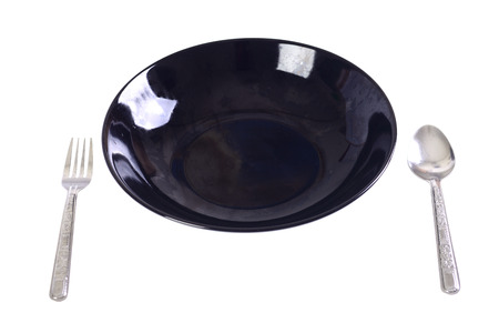 Dinner Plate,spoon and Forkの写真素材