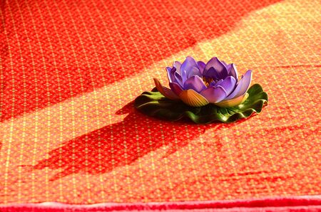 An artificial water Lilly isolated on backgroundの写真素材