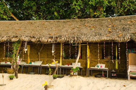 Massage shop at the beachの写真素材