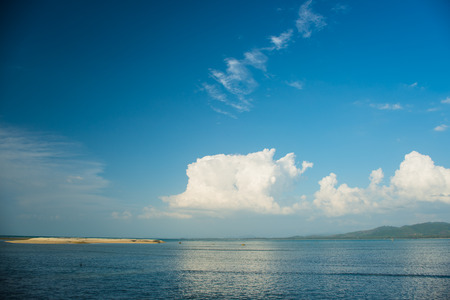 Beautiful blue sky on the beach Thailandの写真素材