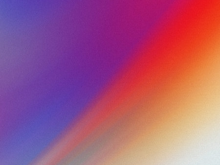 a colorful gradient background with a diagonal line separating purple and orange hues, transitioning...