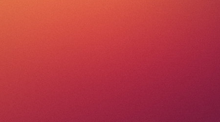 the image displays a vibrant red and orange gradient background with a grainy texture giving it a...