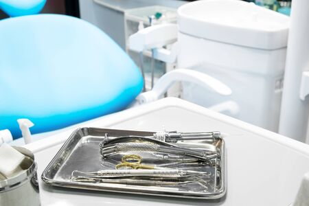 Dental tools use for dentist in the office or clinic.の写真素材