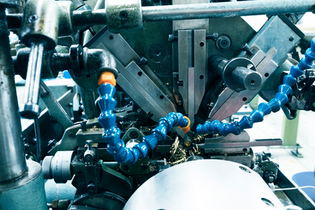 Automatic lathe machine control by camshaft for Industria. の写真素材