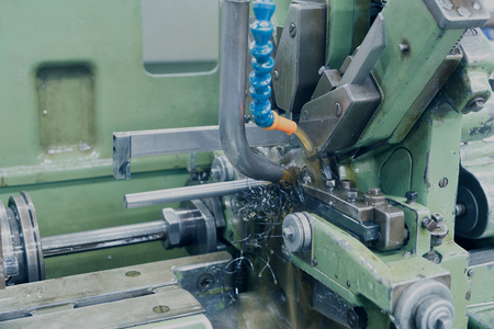 Automatic lathe machine control by camshaft for Industria. の写真素材