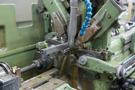 Automatic lathe machine control by camshaft for Industria. の写真素材