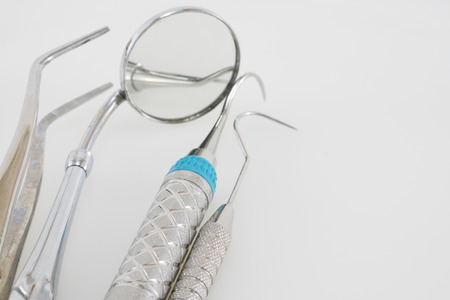 Dental tools use for dentist in the office or clinic.の写真素材