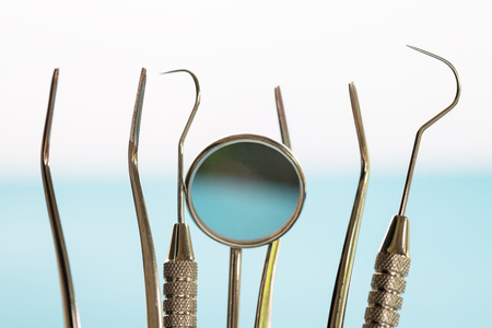 Dental tools use for dentist in the office or clinic.の写真素材