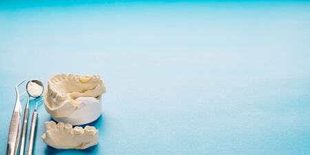 Prosthodontics or Prosthetic / Crown and bridge equipment and model express fix restoration.の写真素材