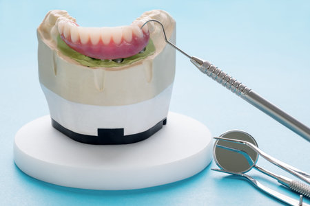 Dental implant work is completed and ready to use/ dental implant temporary abutment