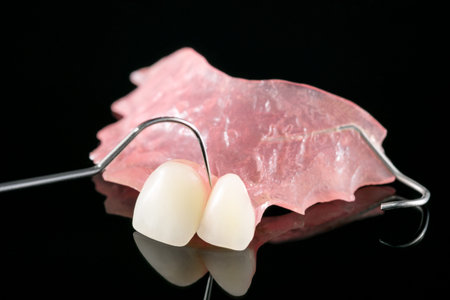 Dental prosthetic isolatic - partial denture upper side.