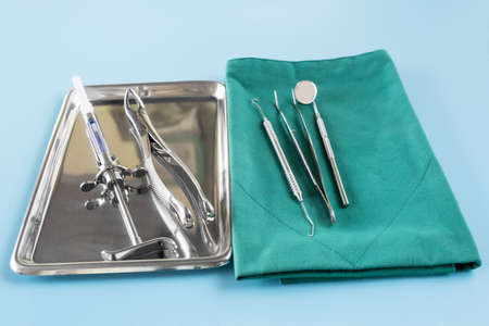 Dental tools use for dentist in the office or clinic.の写真素材