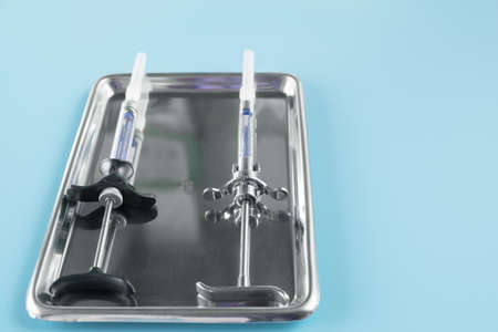 Dental tools use for dentist in the office or clinic.の写真素材