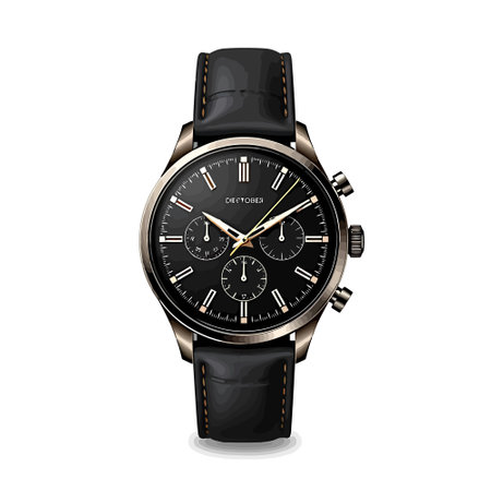 Wristwatch isolated on white background. Realistic vector illustration.のイラスト素材