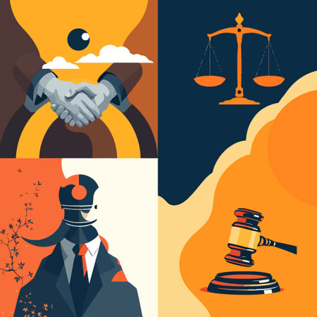 Law and justice concept. Flat illustration of law and justice concept for web designのイラスト素材