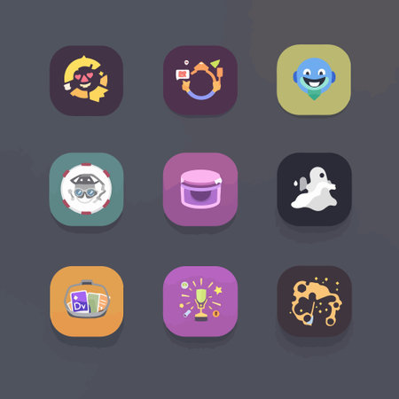 Set of flat icons on the theme of Halloween. Vector illustration.のイラスト素材