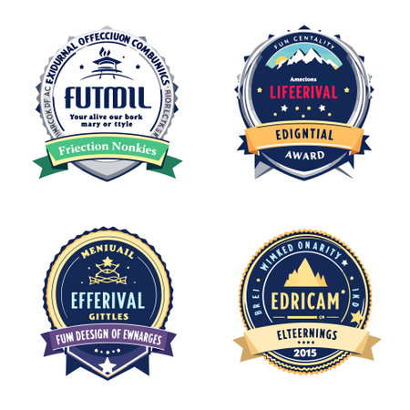 Set of vintage travel and adventure labels, badges and design elements.のイラスト素材