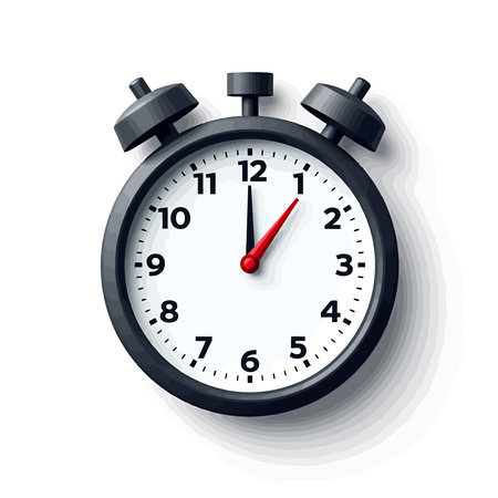 Realistic Detailed 3d Stopwatch Icon. Vector illustration.