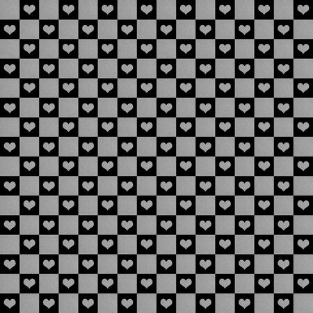 black  silver hearts pattern seamless, texture backgroundの写真素材
