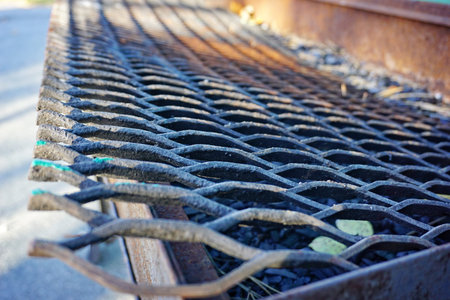 Old,dirty and rusty grill outdoor
