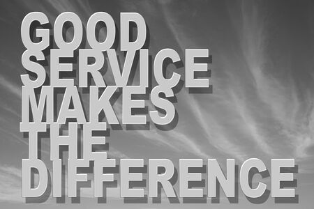 good service makes the differentの写真素材