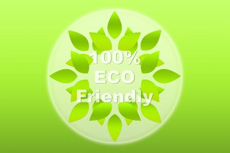 100% ECO FRIENDLYの写真素材