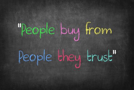 People buy from people they trustの写真素材